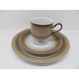 Denby Langley Renaissance Seville Salad Plate Dessert Bread Plate Footed Cup